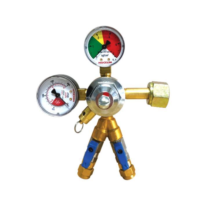 regulador de pressao p/ co2 chopp 2 vias com manometro